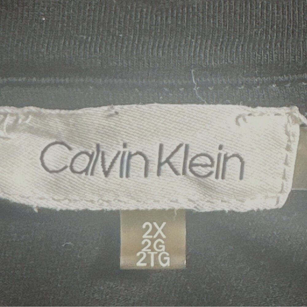 Calvin Klein Womens Black Open Front Cascading Cardigan Jacket 2X Office Preppy - Picture 3 of 7